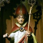 Die Statue des hl. Eligius, Schutzpatron der Büllinger Kirche